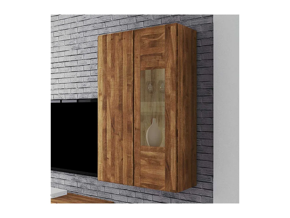 Hängevitrine aus Wildeiche Massivholz 80 cm