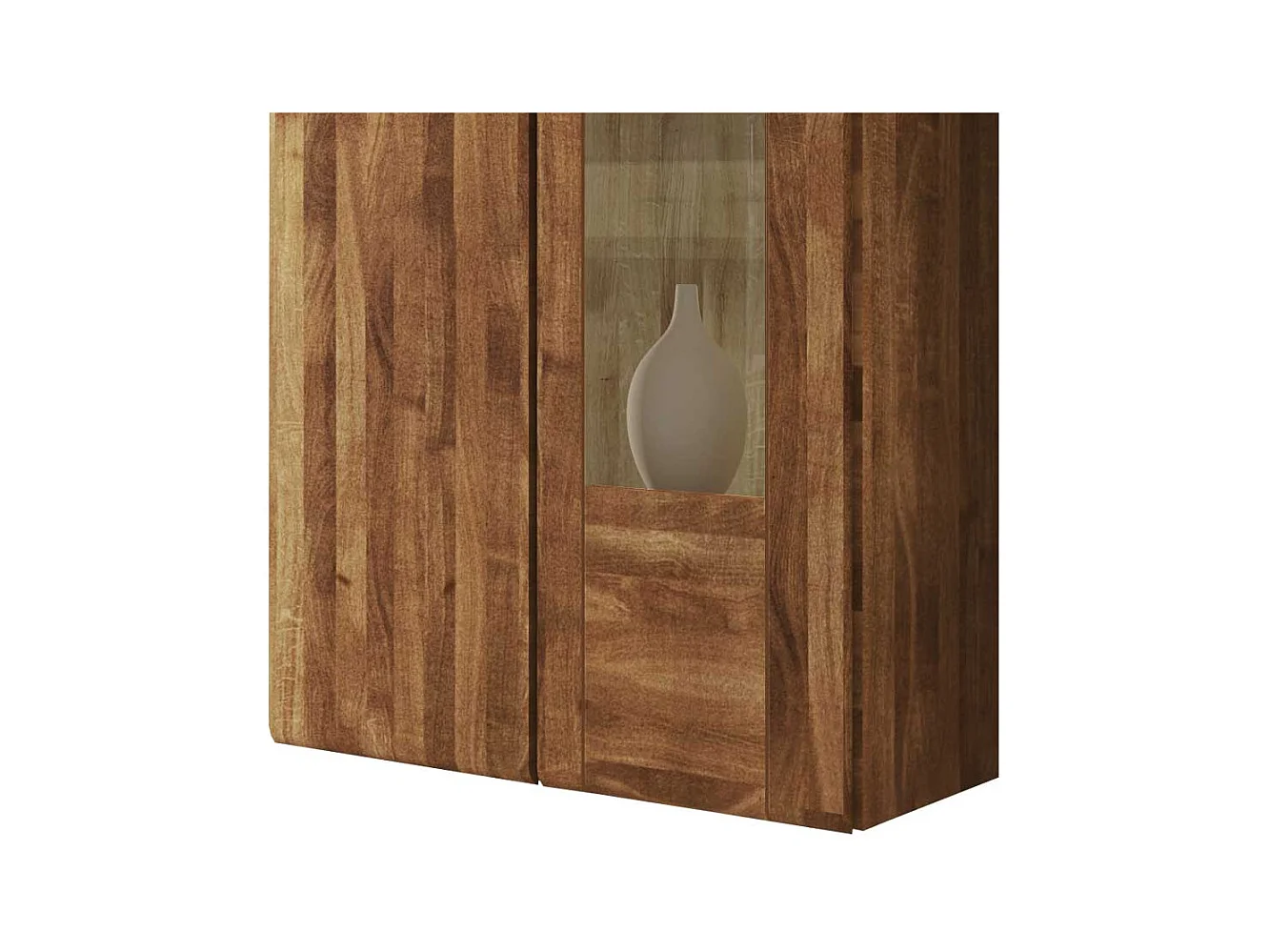 Hängevitrine aus Wildeiche Massivholz 80 cm