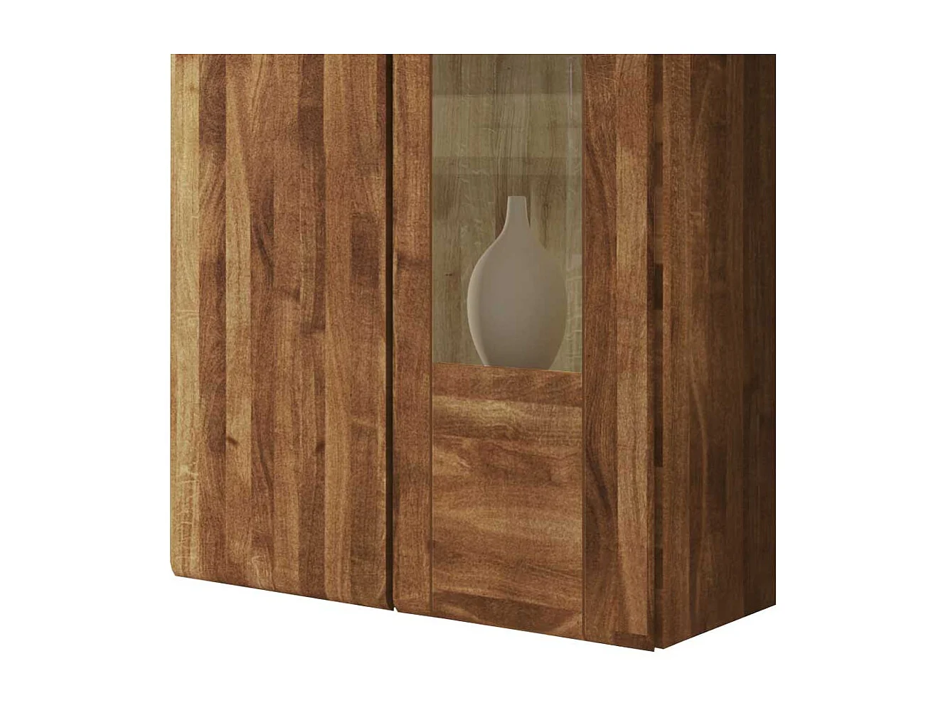 Hängevitrine aus Wildeiche Massivholz 80 cm