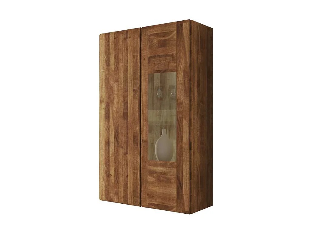 Hängevitrine aus Wildeiche Massivholz 80 cm