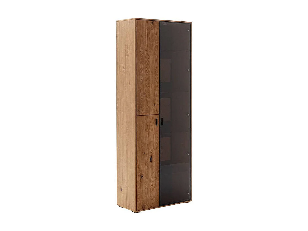 Highboard Standvitrine in Wildeichefarben mit Parsolglas