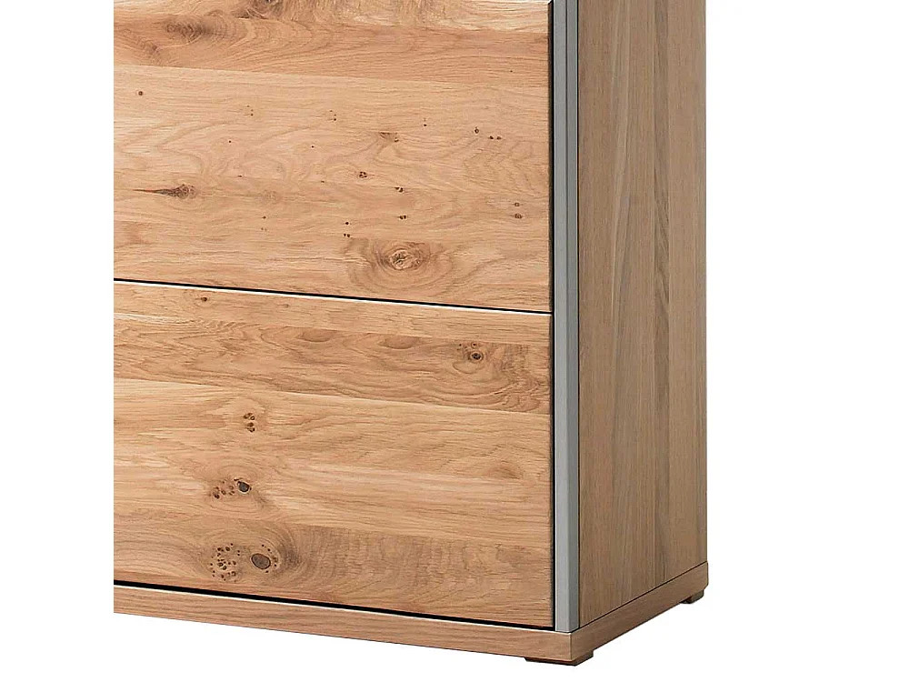 Wohnzimmervitrine in Asteiche Bianco furniert Landhaus Design