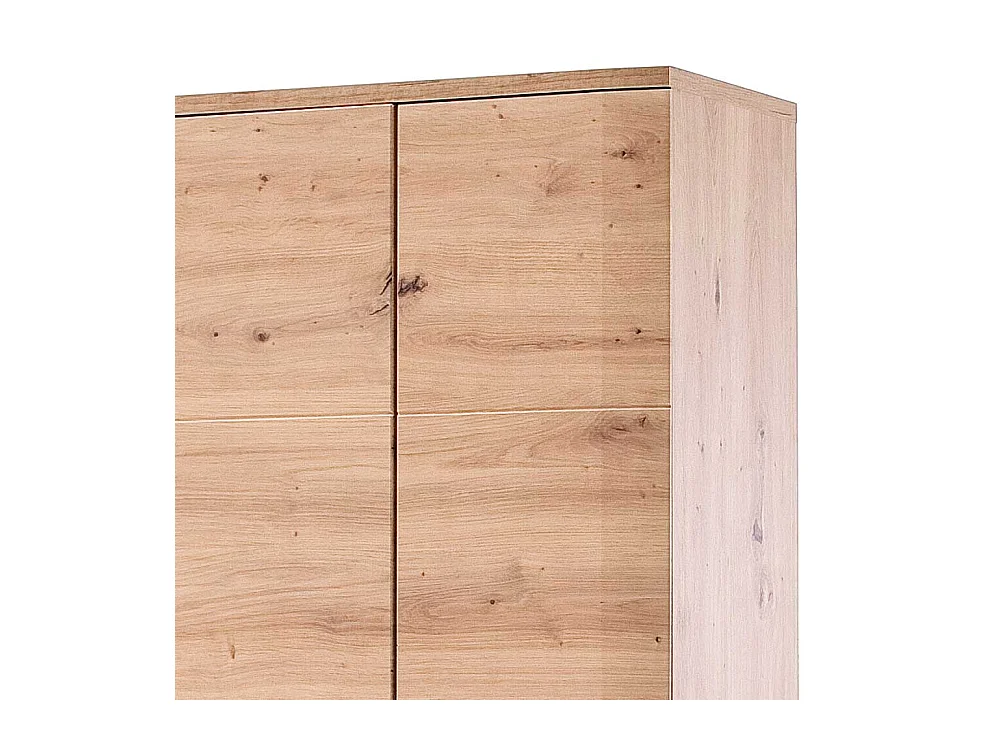 Wohnzimmervitrine in Eichefarben und Anthrazit 100 cm breit