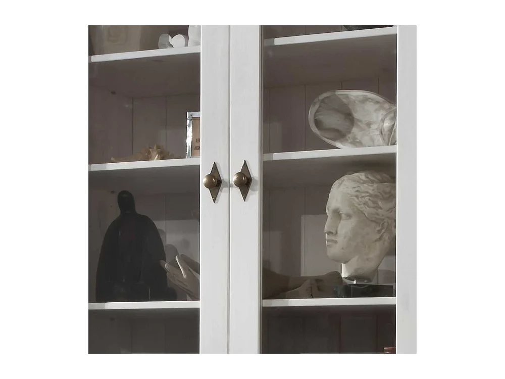 Standvitrine in Weiß Wohnzimmer