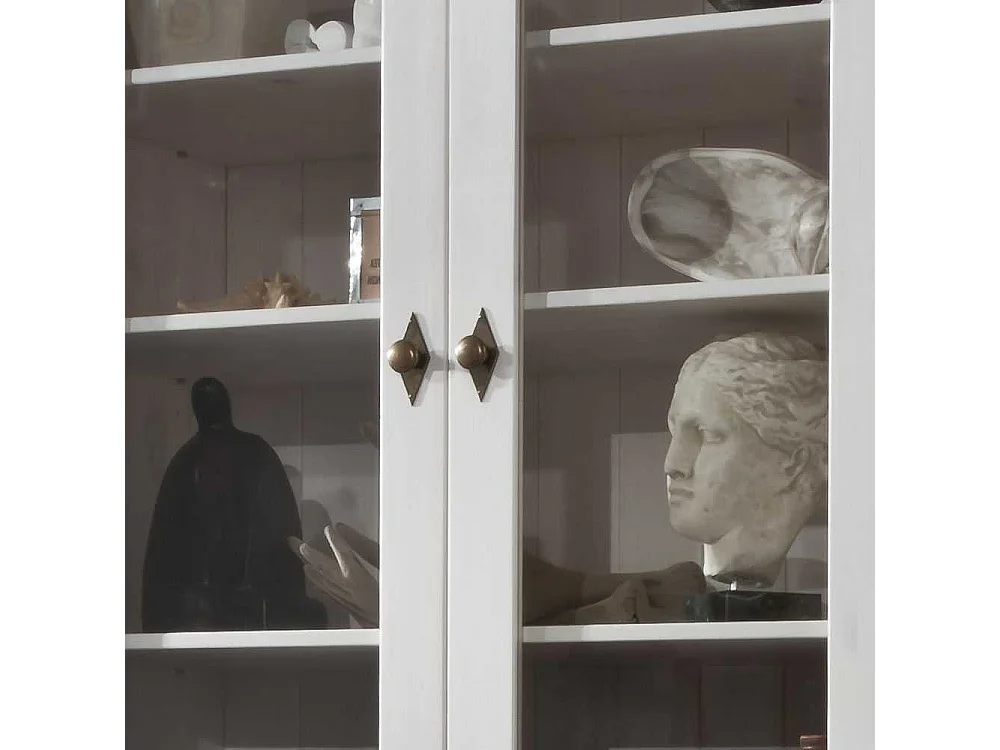 Standvitrine in Weiß Wohnzimmer