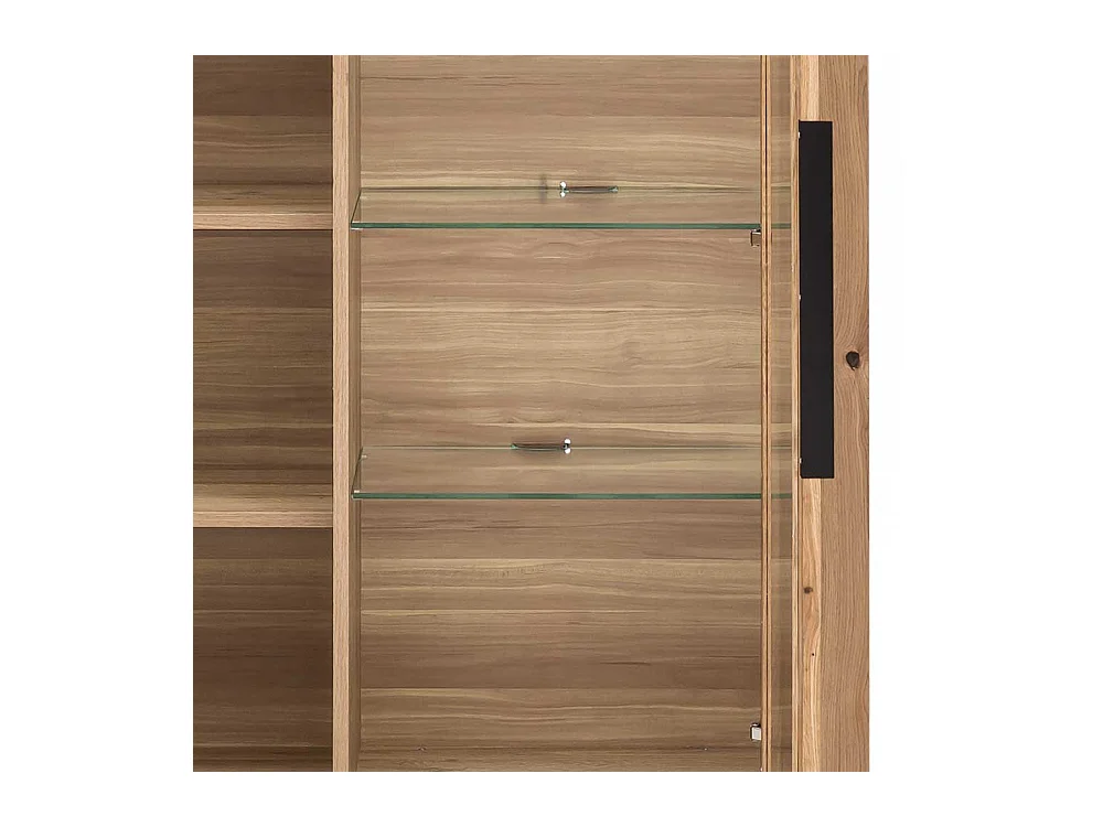 Esszimmervitrine in Eichefarben 1 Glastür 1 Holztür