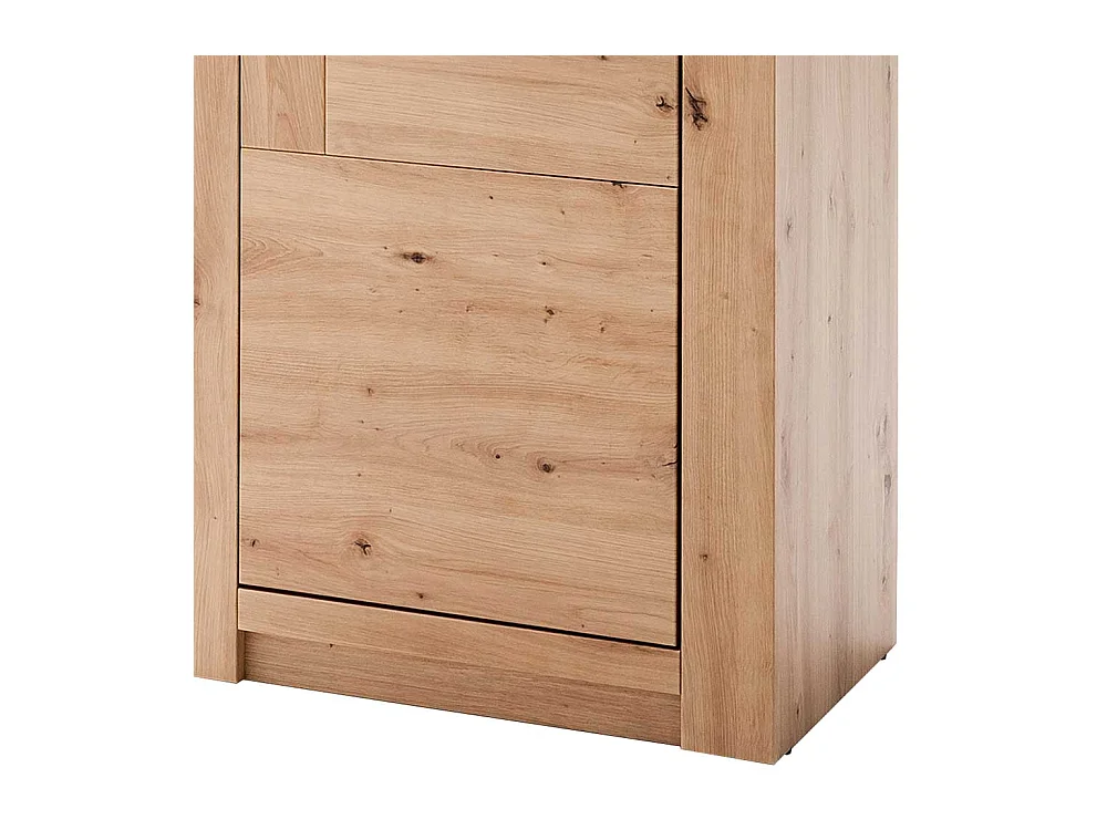 Standvitrine in Eichefarben und Anthrazit modern