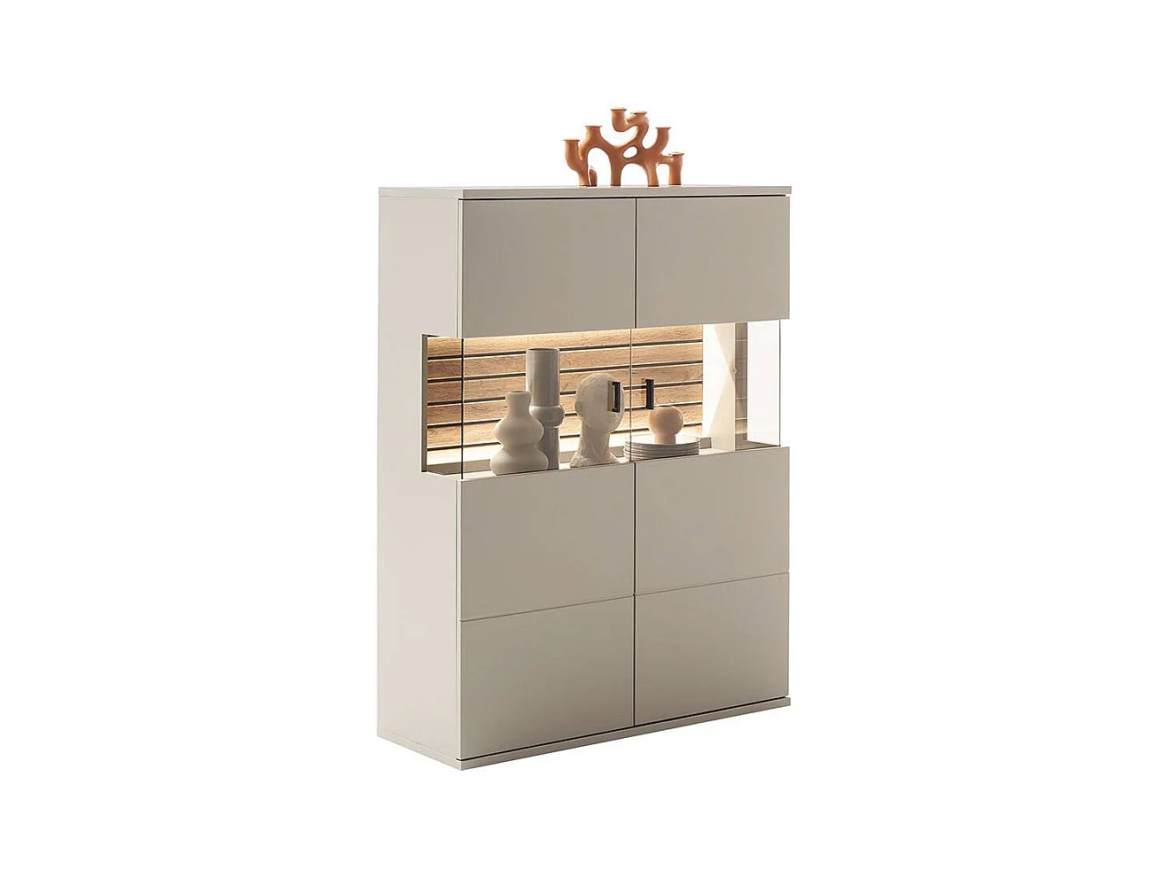 Highboard Esszimmervitrine mit Glastüren in modernem Design