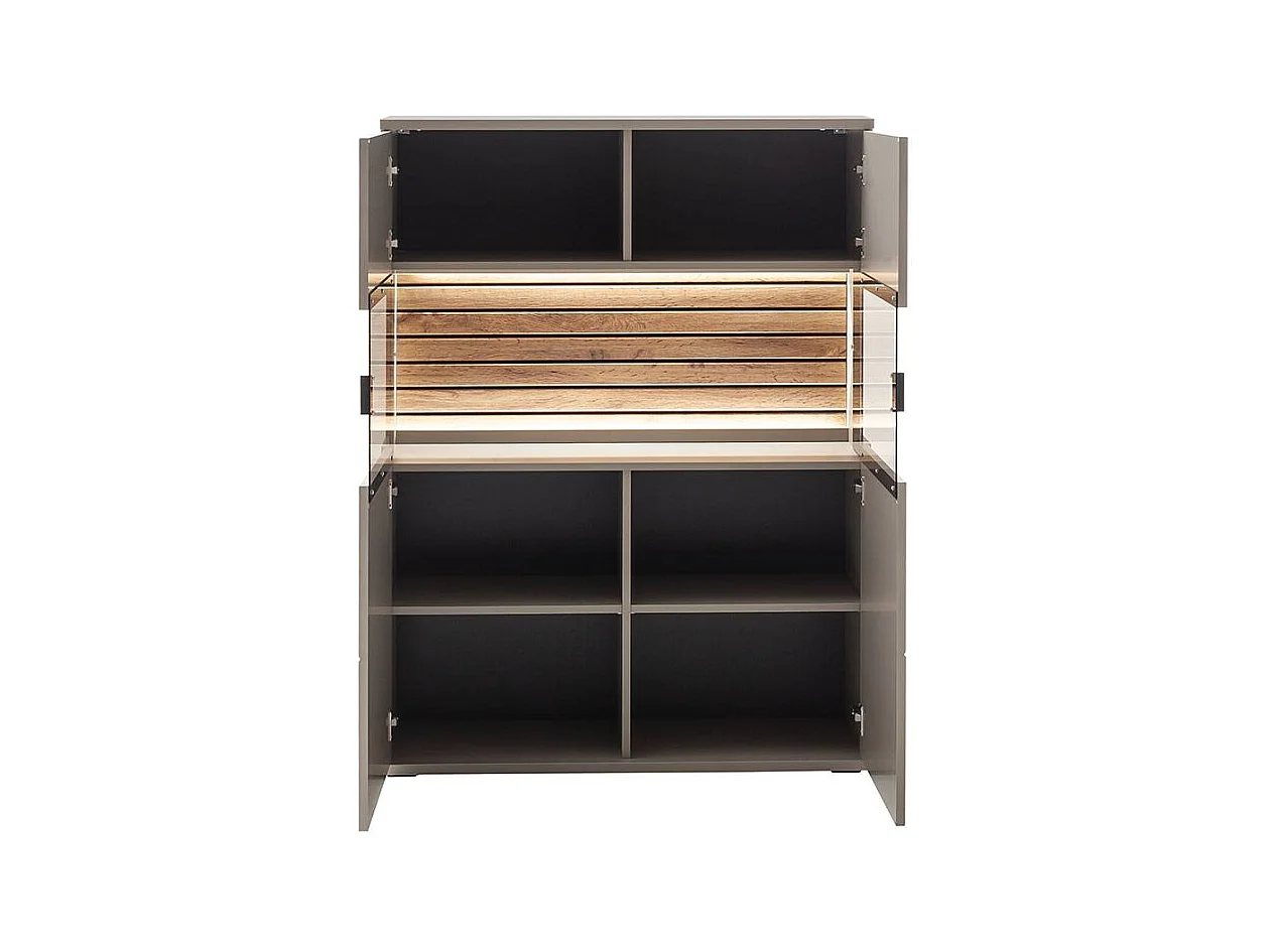 Highboard Esszimmervitrine mit Glastüren in modernem Design