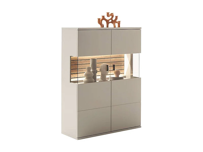 Highboard Esszimmervitrine mit Glastüren in modernem Design