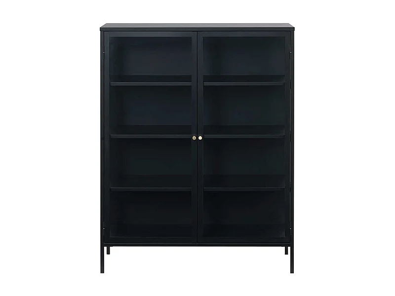 Standvitrine in Schwarz 110 cm breit