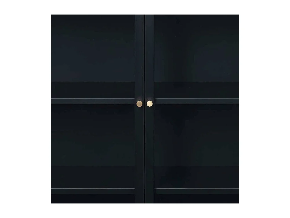 Standvitrine in Schwarz 110 cm breit