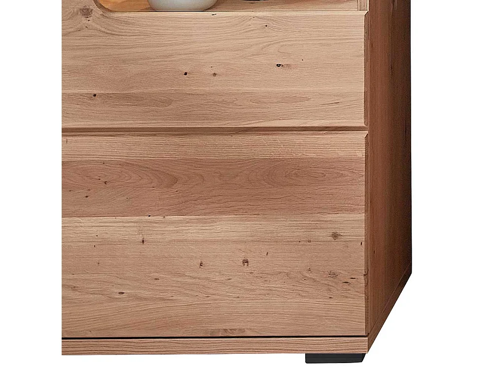 Wohnzimmervitrine in Eschefarben Wildeichefarben