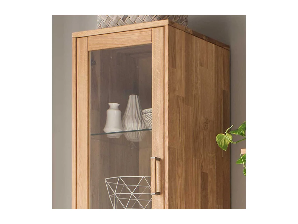 Wohnzimmervitrine aus Eiche Massivholz modern