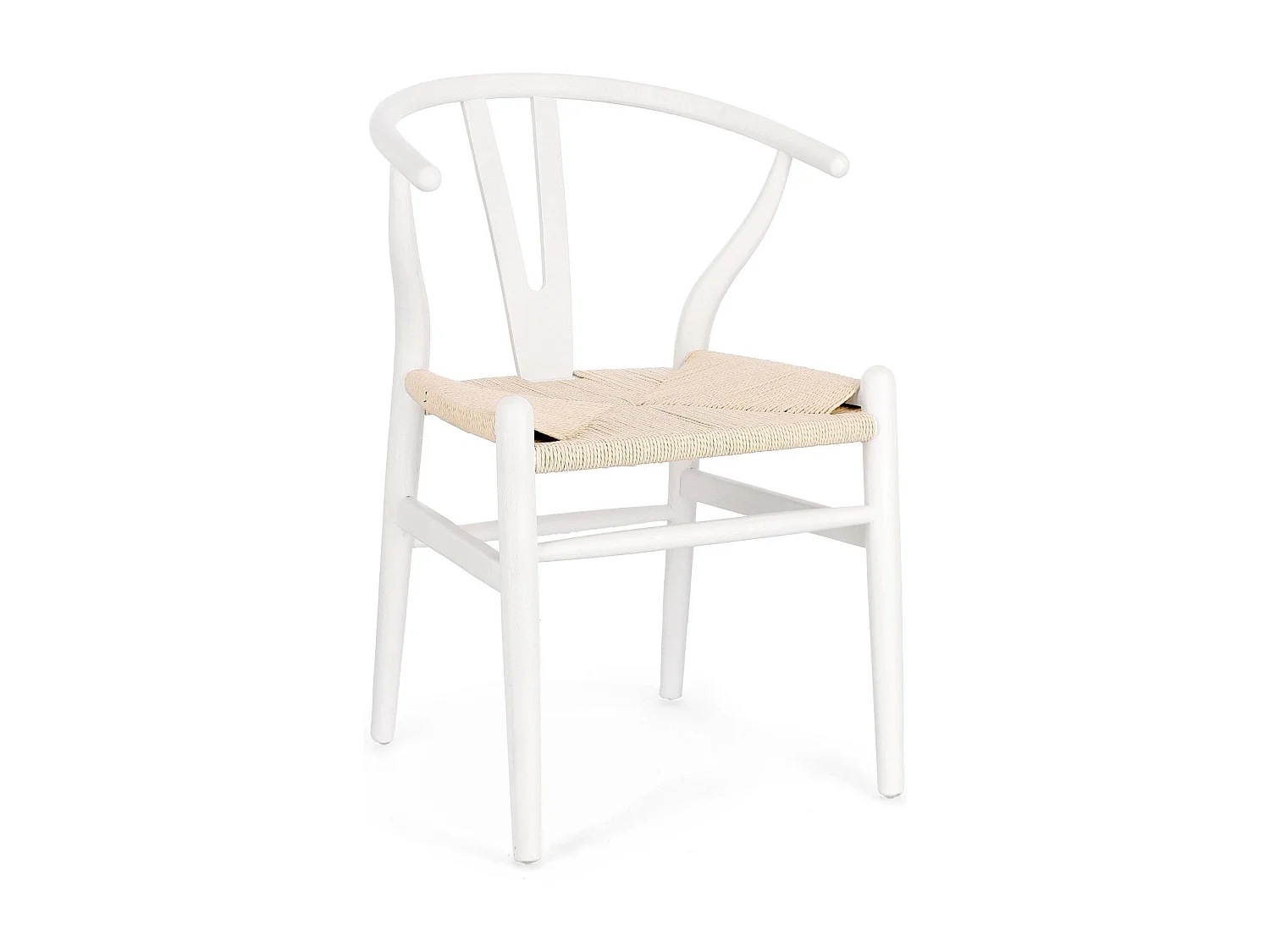 Chaise de salle à manger en bois blanc et assise tressée - KEA