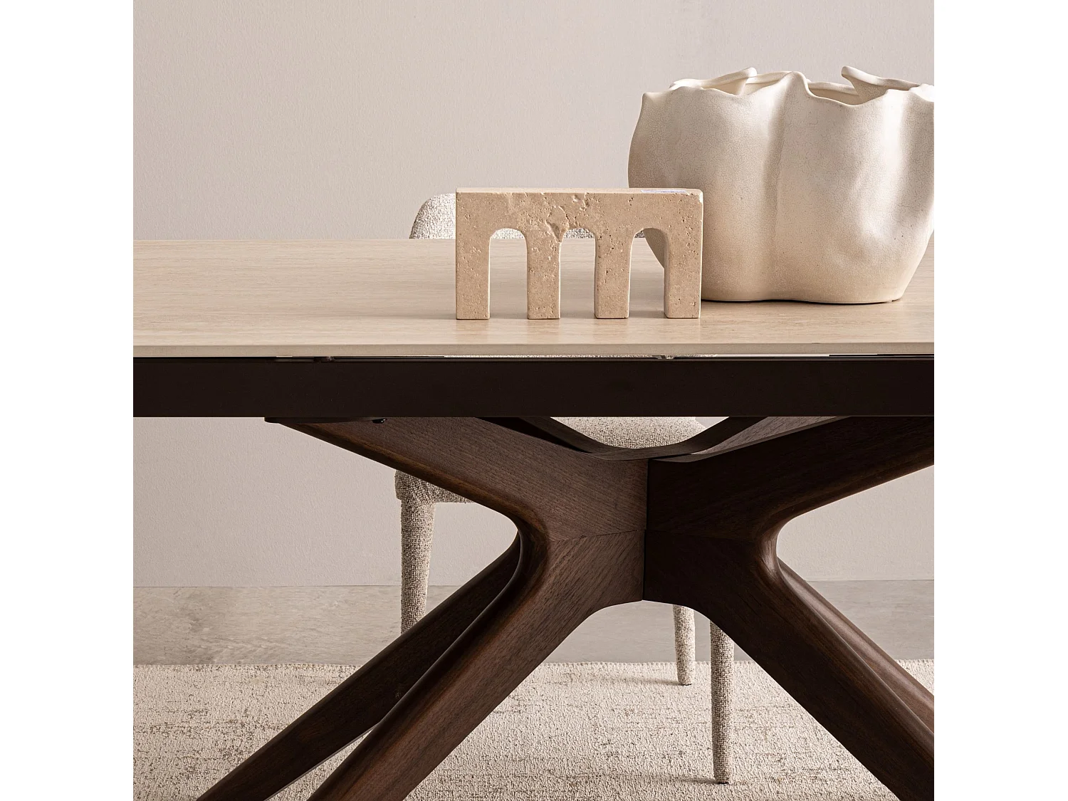 Table rectangulaire extensible céramique 6/10 places L170/250 - MARINE