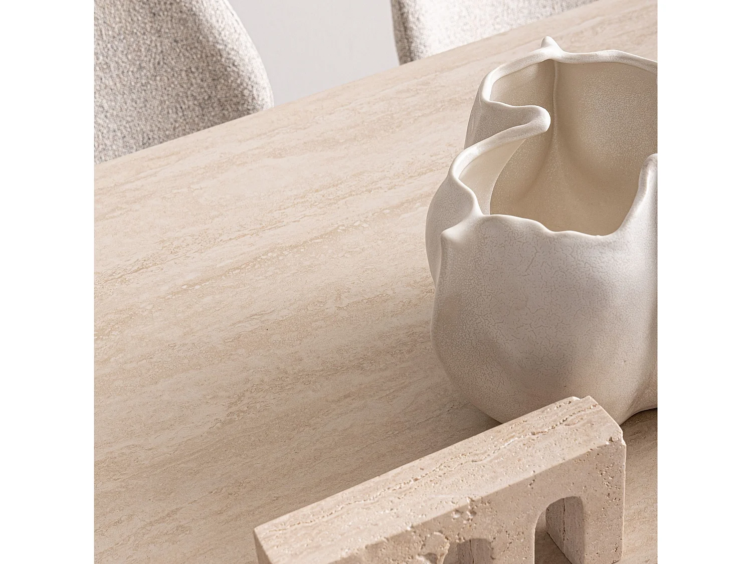 Table rectangulaire extensible céramique 6/10 places L170/250 - MARINE