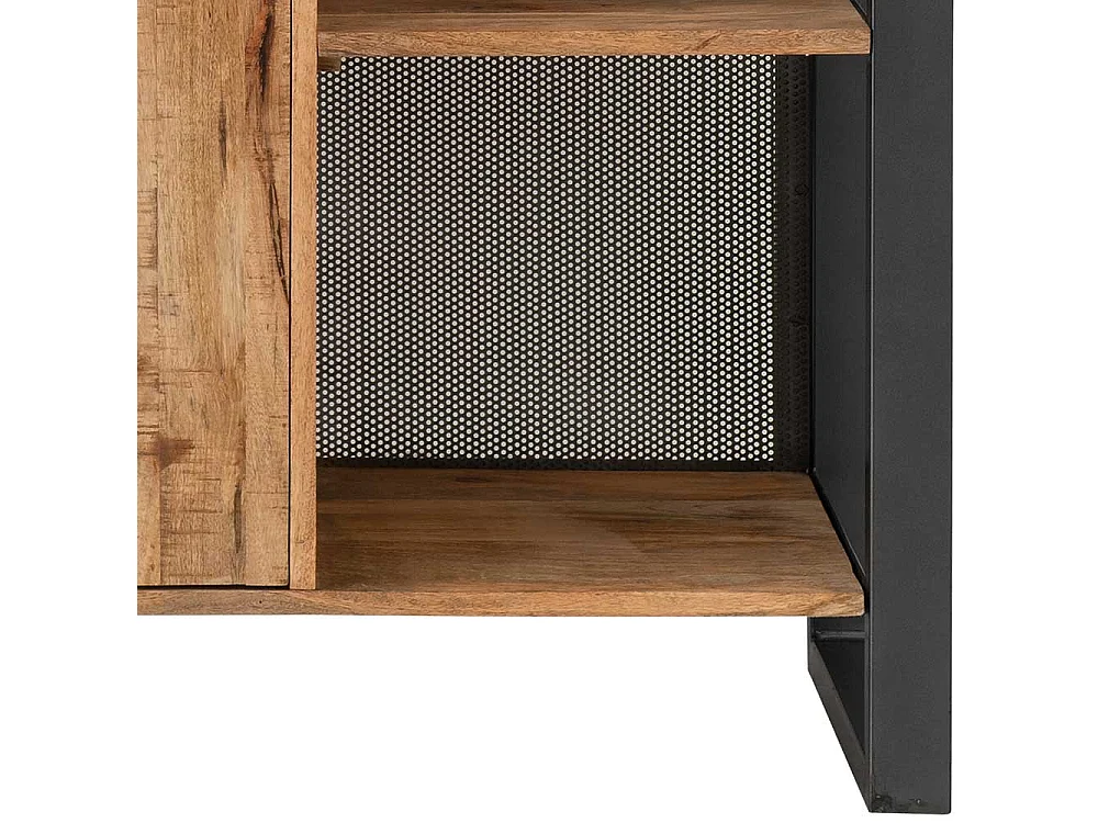 Wohnzimmervitrinenschrank im Industry und Loft Stil Recyclingholz