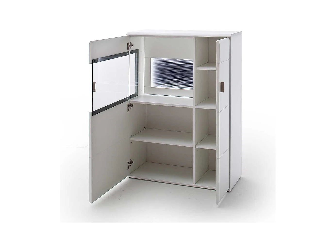 Highboard in Weiß und Anthrazit 90 cm breit