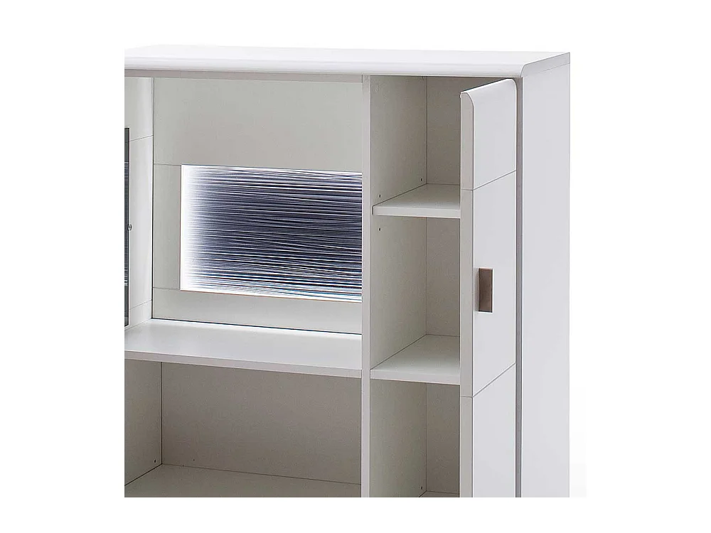 Highboard in Weiß und Anthrazit 90 cm breit