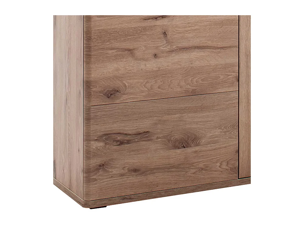 Highboard mit Glastüren in Wildeichefarben LED Beleuchtung