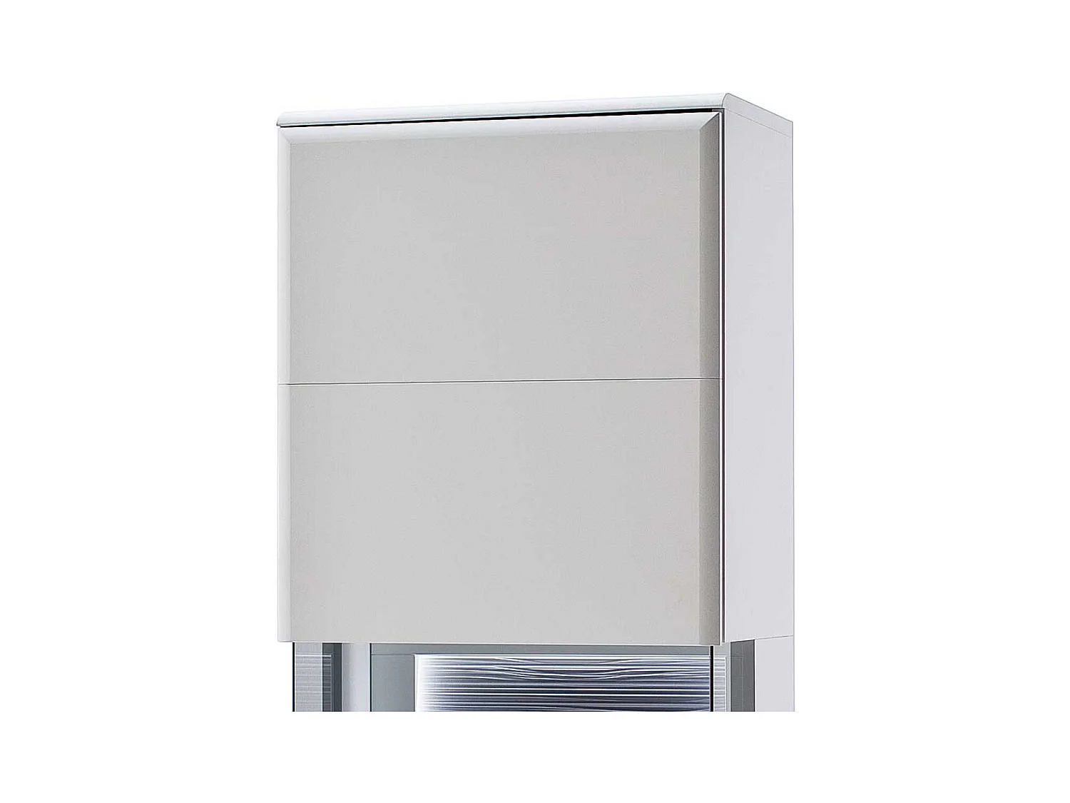 Wohnzimmervitrinenschrank in Weiß und Anthrazit 60 cm breit