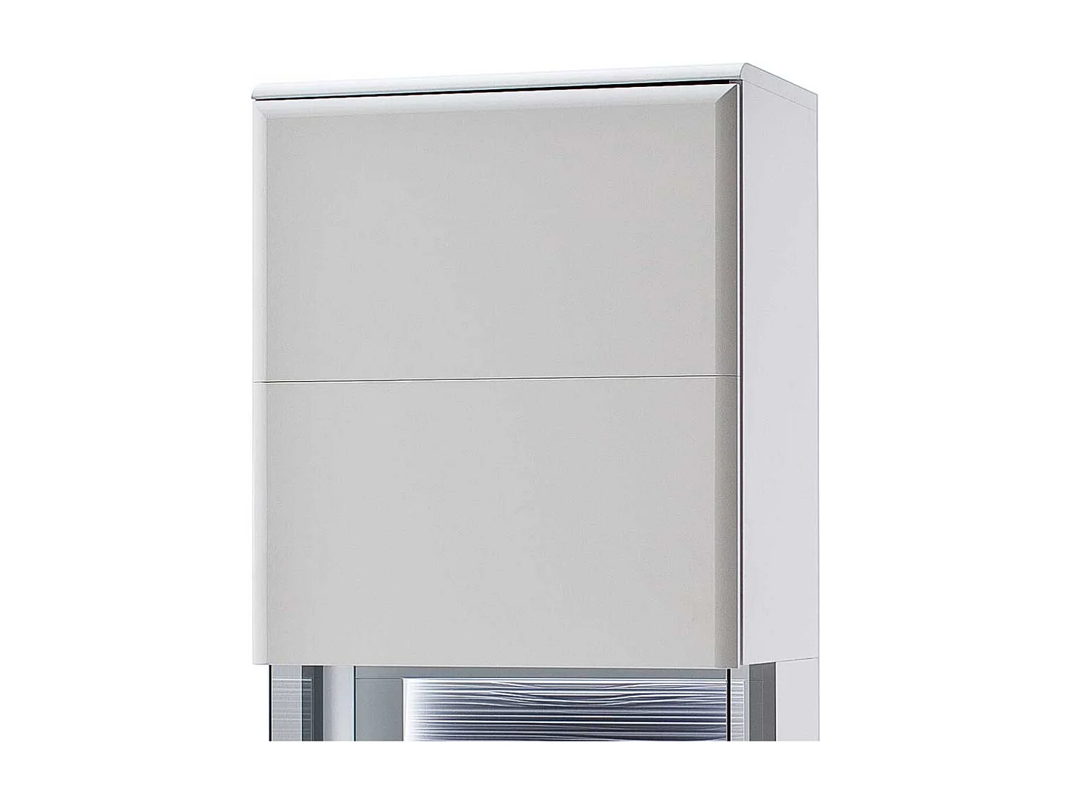 Wohnzimmervitrinenschrank in Weiß und Anthrazit 60 cm breit