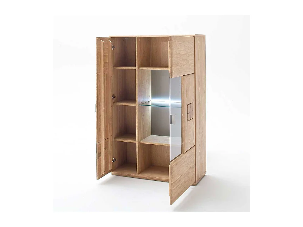 Wohnzimmer Highboard aus Eiche Glaseinsatz