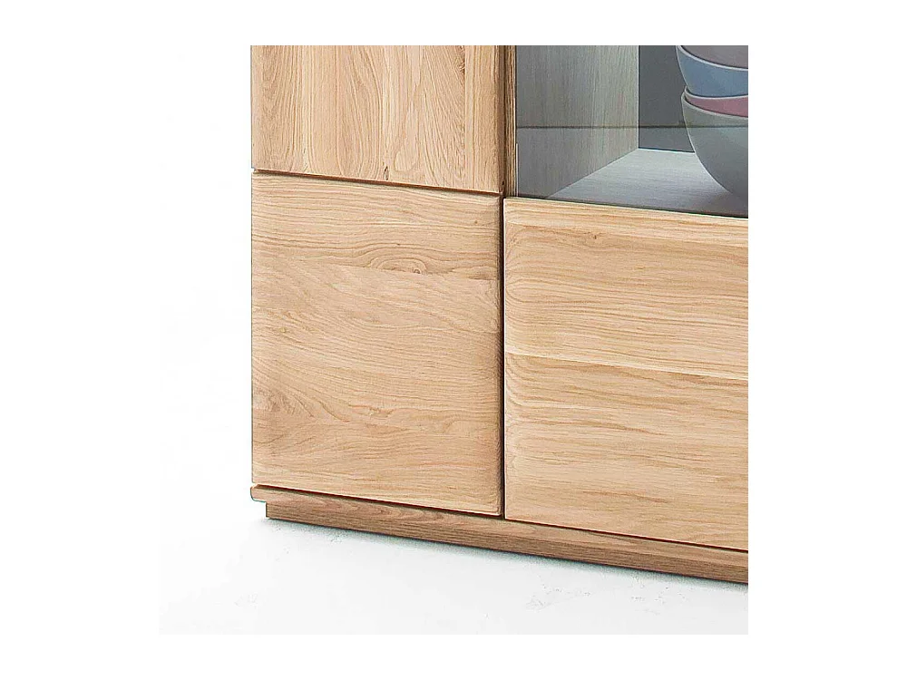 Wohnzimmer Highboard aus Eiche Glaseinsatz