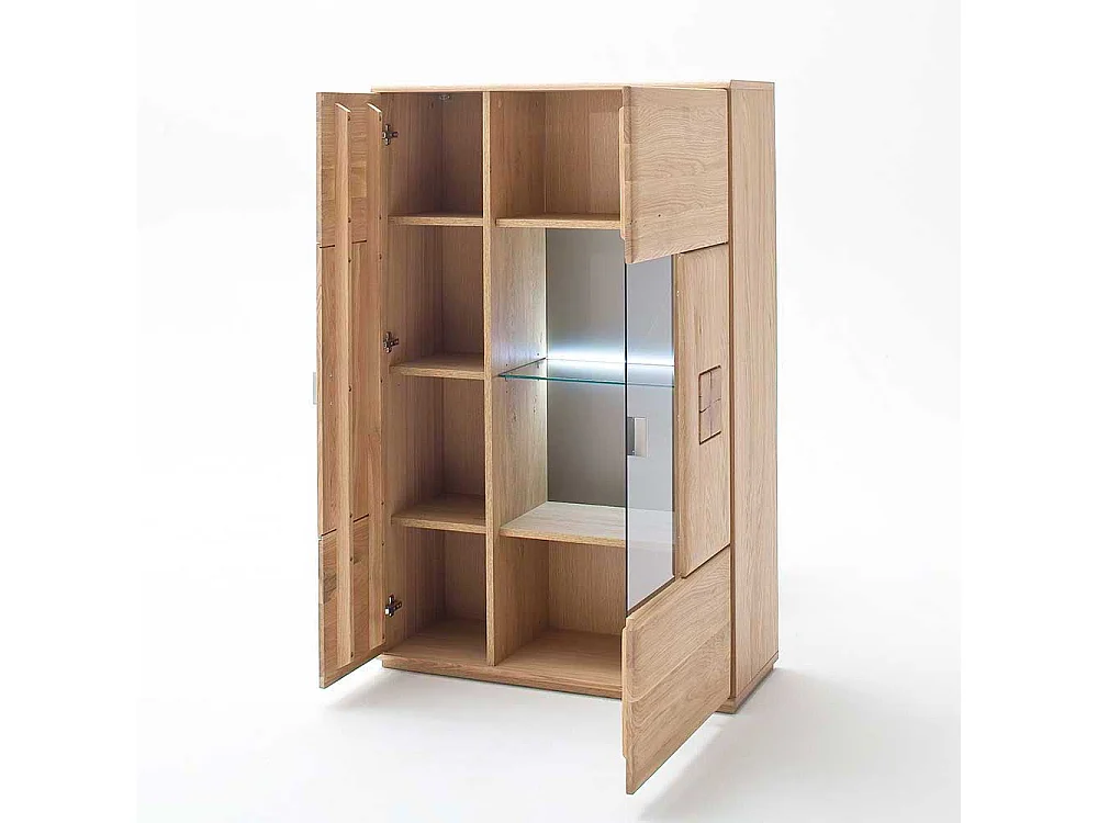 Wohnzimmer Highboard aus Eiche Glaseinsatz