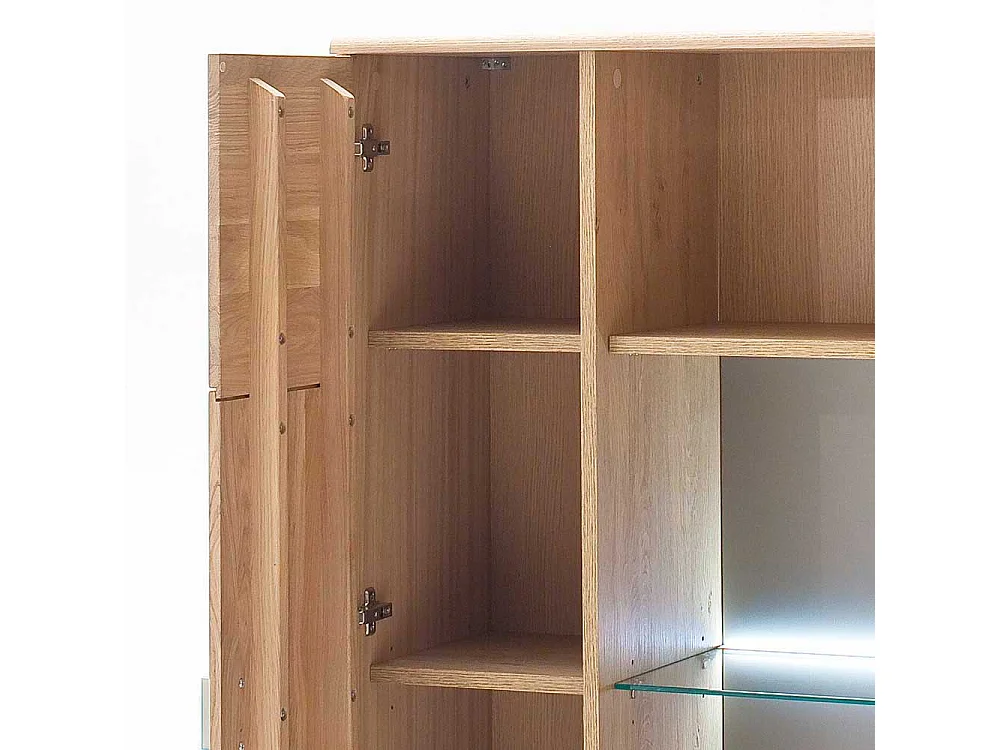 Wohnzimmer Highboard aus Eiche Glaseinsatz