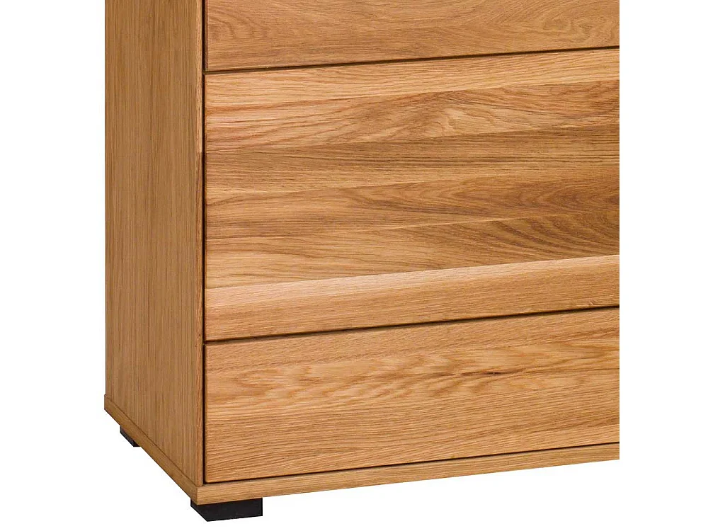 Wohnzimmerschrank mit 2 Glastüren Eichefarben & Schwarz