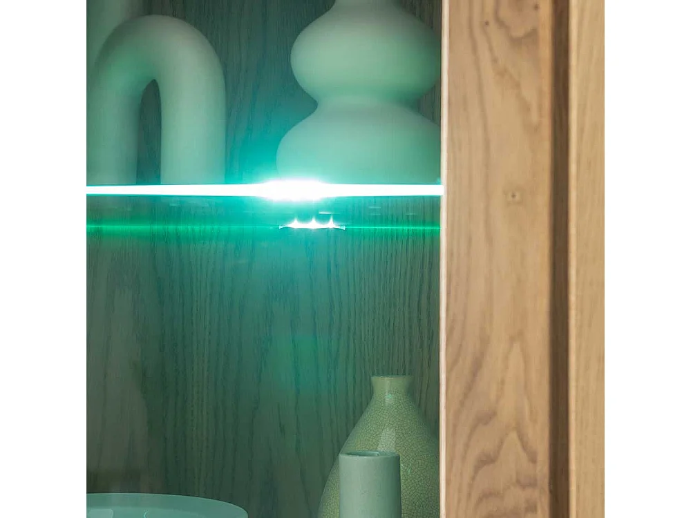 Highboard Anrichte in Wildeichefarben mit Glastüren