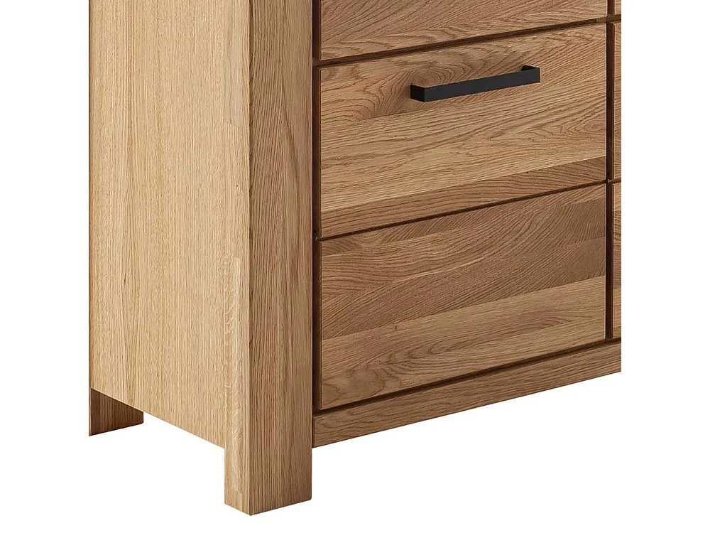 Highboard Anrichte in Wildeichefarben mit Glastüren