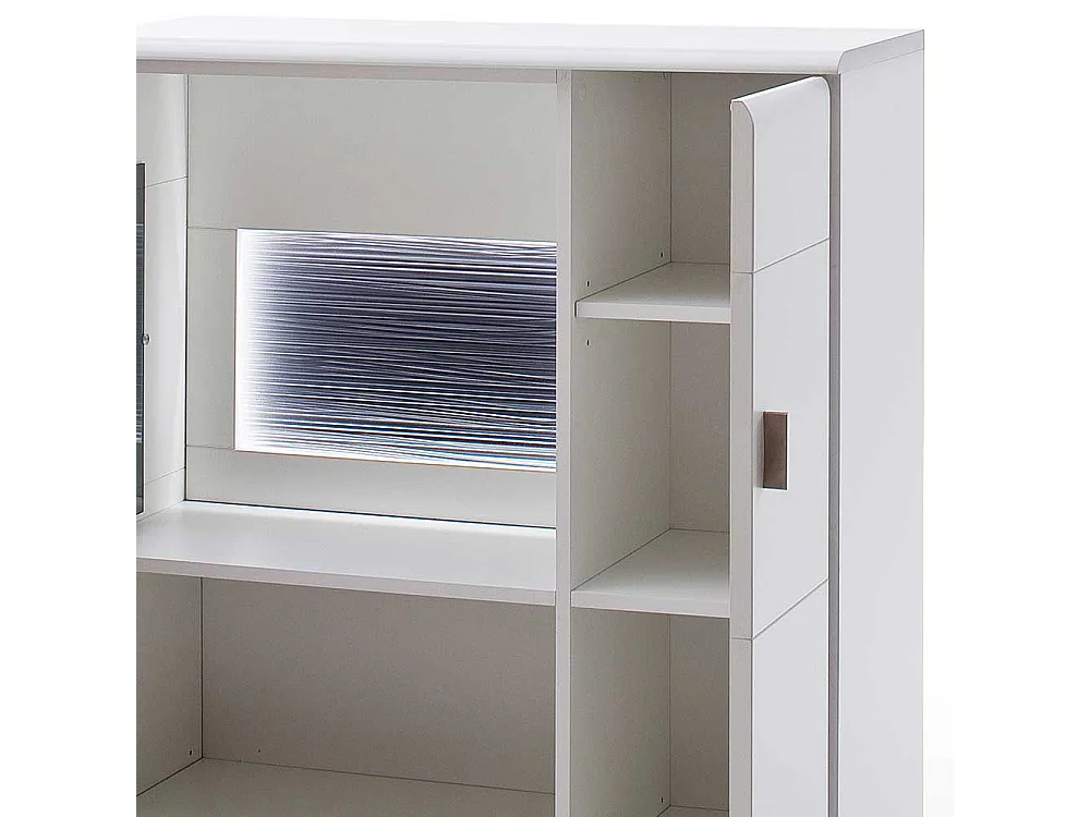 Highboard in Weiß und Anthrazit 90 cm breit