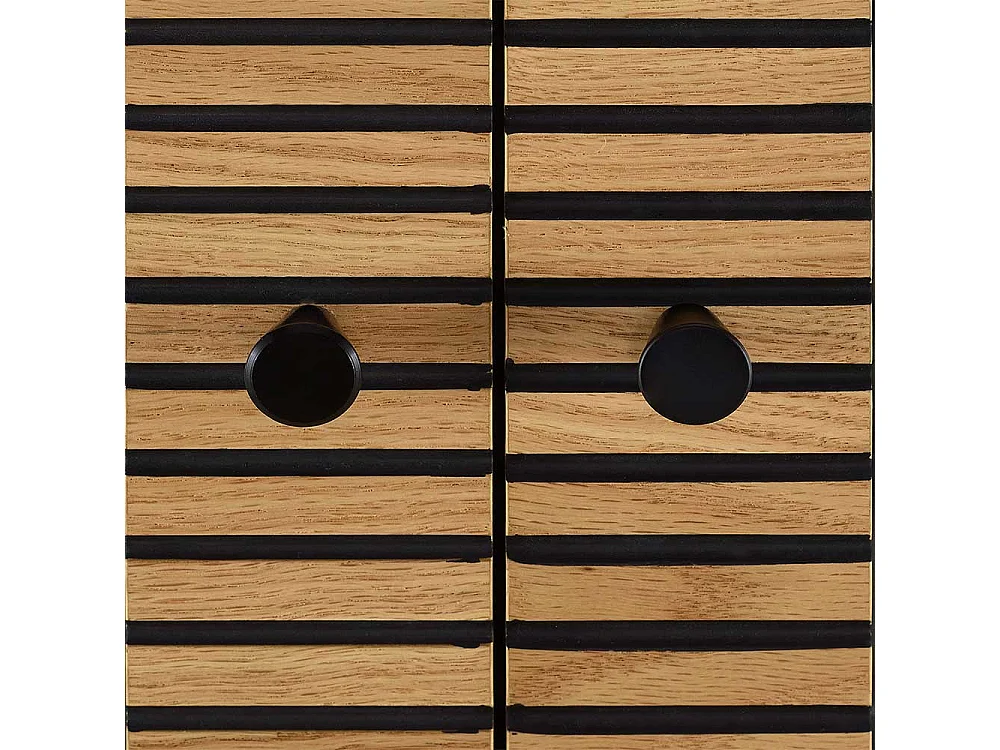 Esszimmervitrinenschrank im Skandi Design 179 cm hoch - 79 cm breit