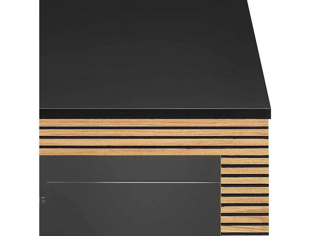 Esszimmervitrinenschrank im Skandi Design 179 cm hoch - 79 cm breit