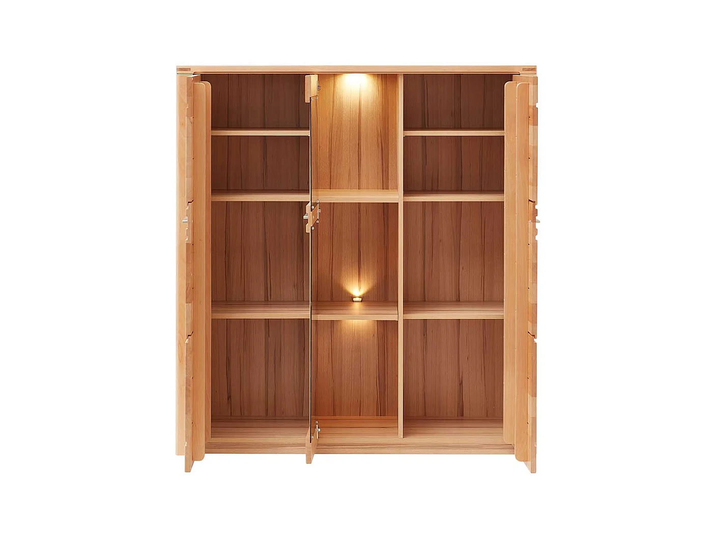 Wohnzimmer Highboard Kernbuche teilmassiv LED Beleuchtung