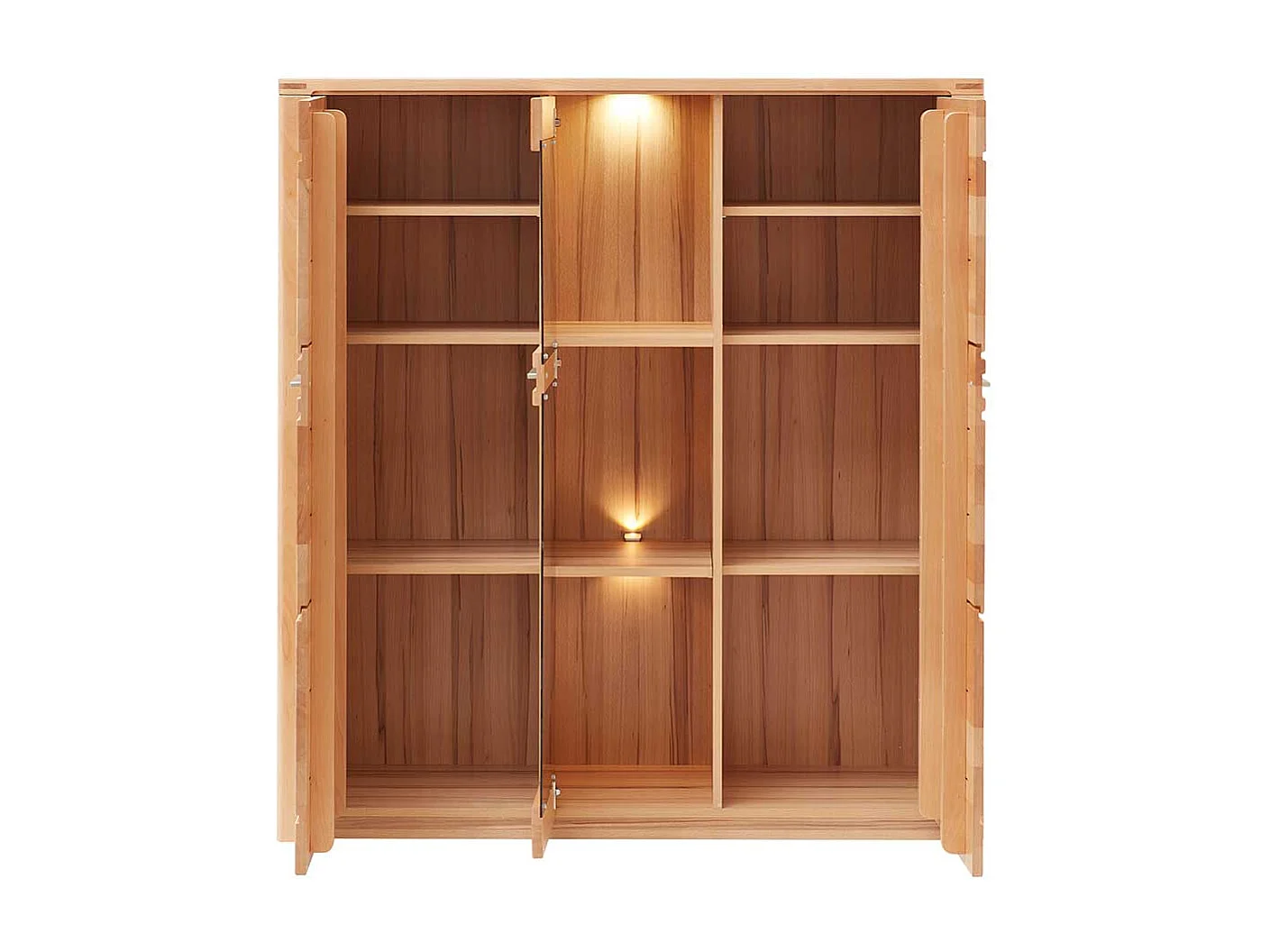 Wohnzimmer Highboard Kernbuche teilmassiv LED Beleuchtung