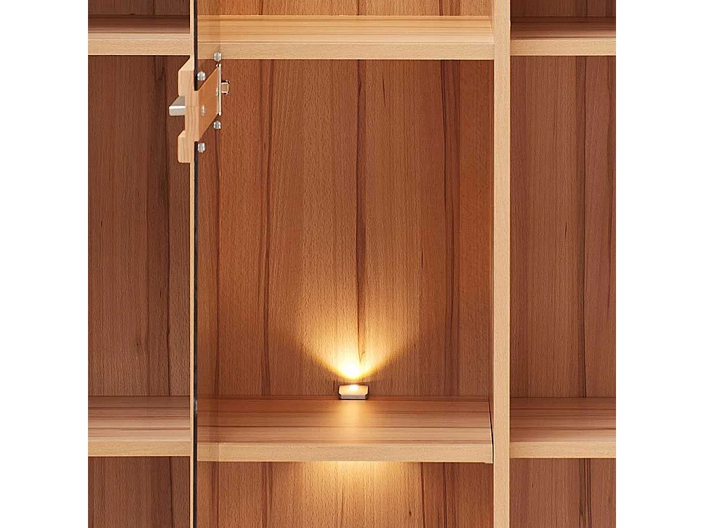 Wohnzimmer Highboard Kernbuche teilmassiv LED Beleuchtung