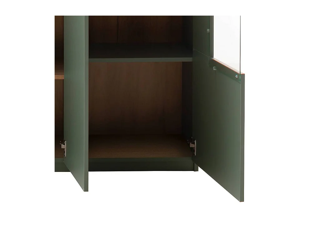 Highboard Wohnzimmerschrank mit LED Beleuchtung in Graugrün