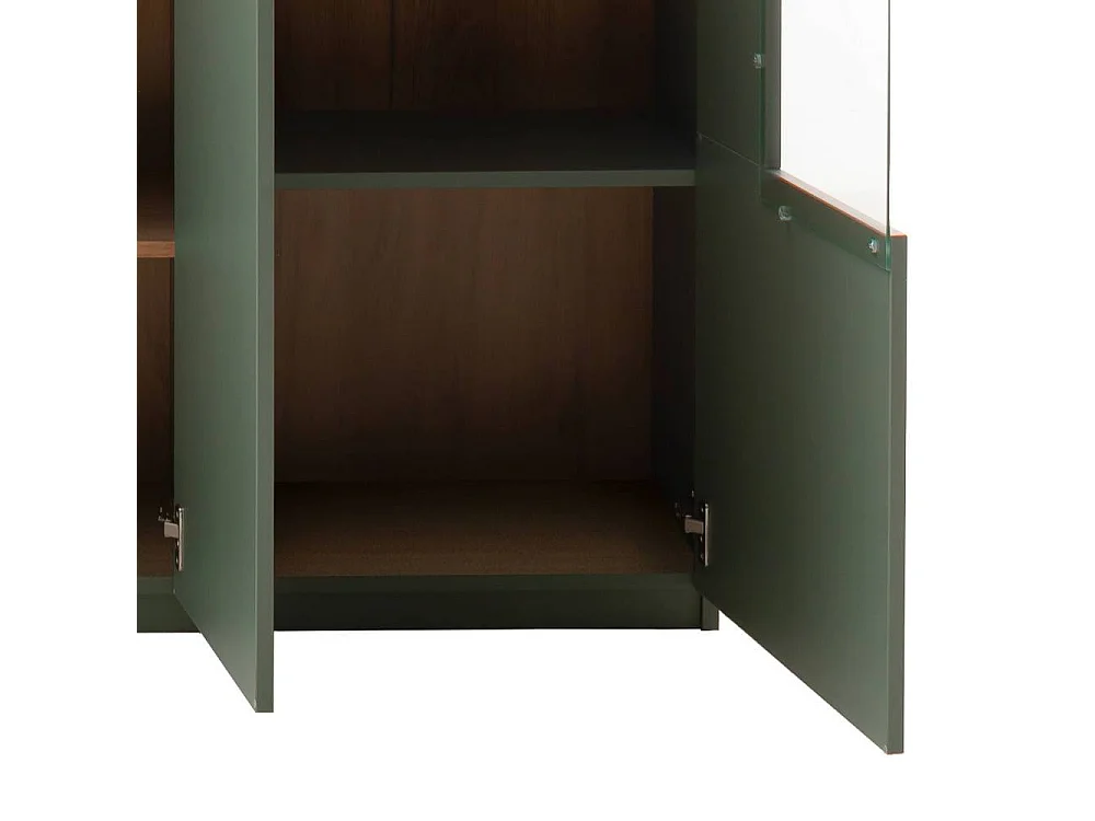 Highboard Wohnzimmerschrank mit LED Beleuchtung in Graugrün