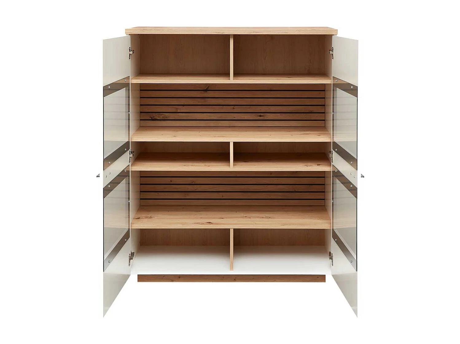 Highbord Wohnzimmer modern 110 cm breit 136 cm hoch