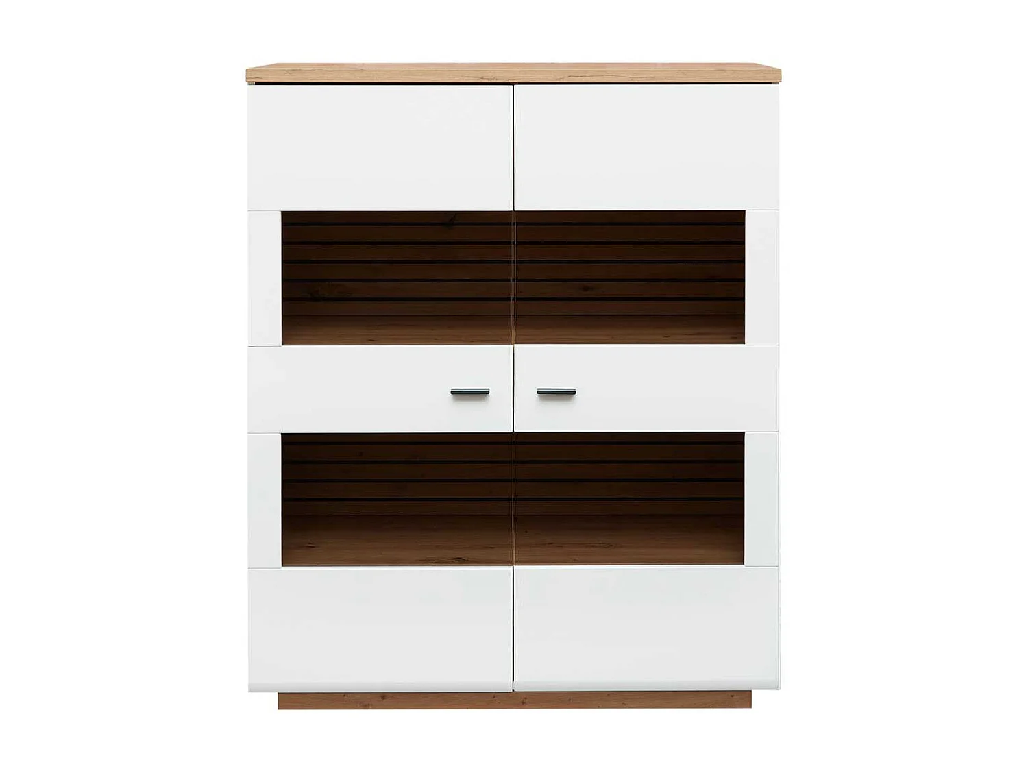 Highbord Wohnzimmer modern 110 cm breit 136 cm hoch