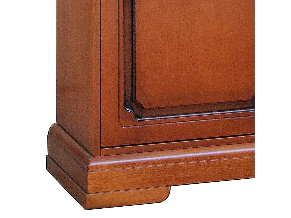 Bücherschrank mit Glastüren im klassischen Stil Nussbaumfarben