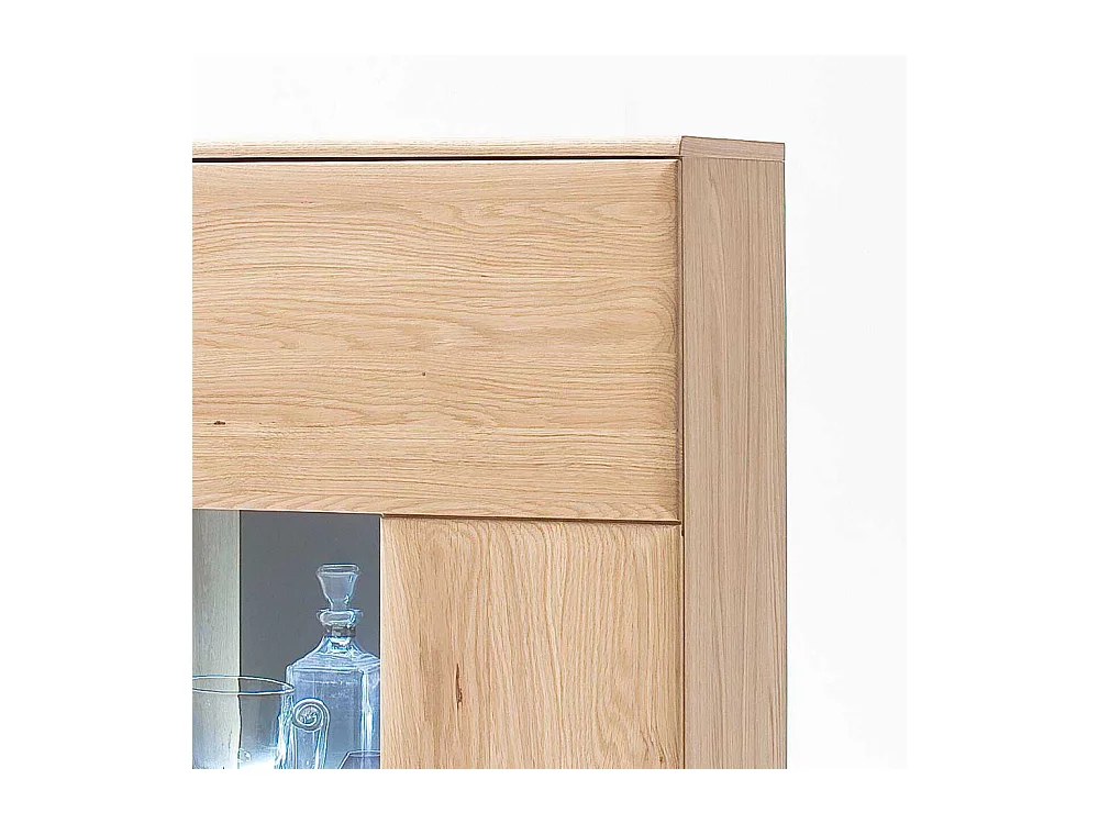 Wohnzimmer Highboard aus Eiche Glaseinsatz