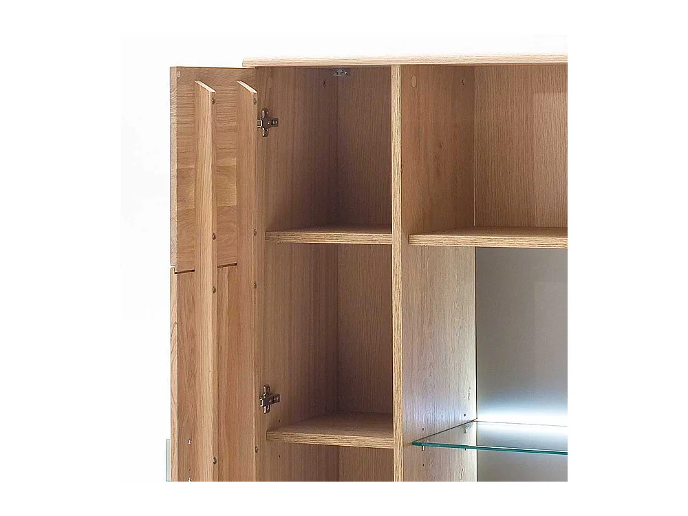 Wohnzimmer Highboard aus Eiche Glaseinsatz