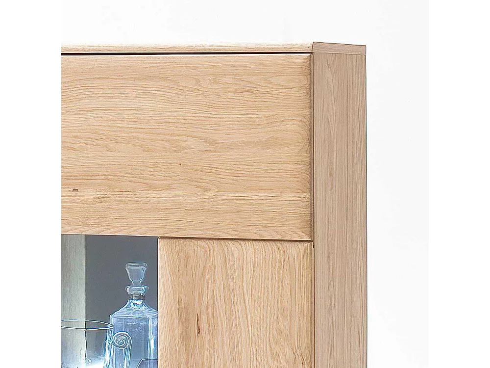 Wohnzimmer Highboard aus Eiche Glaseinsatz