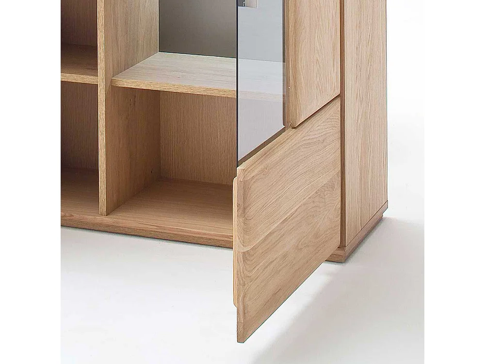 Wohnzimmer Highboard aus Eiche Glaseinsatz