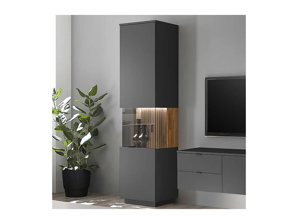 Wohnzimmervitrinenschrank in modernem Design LED Beleuchtung